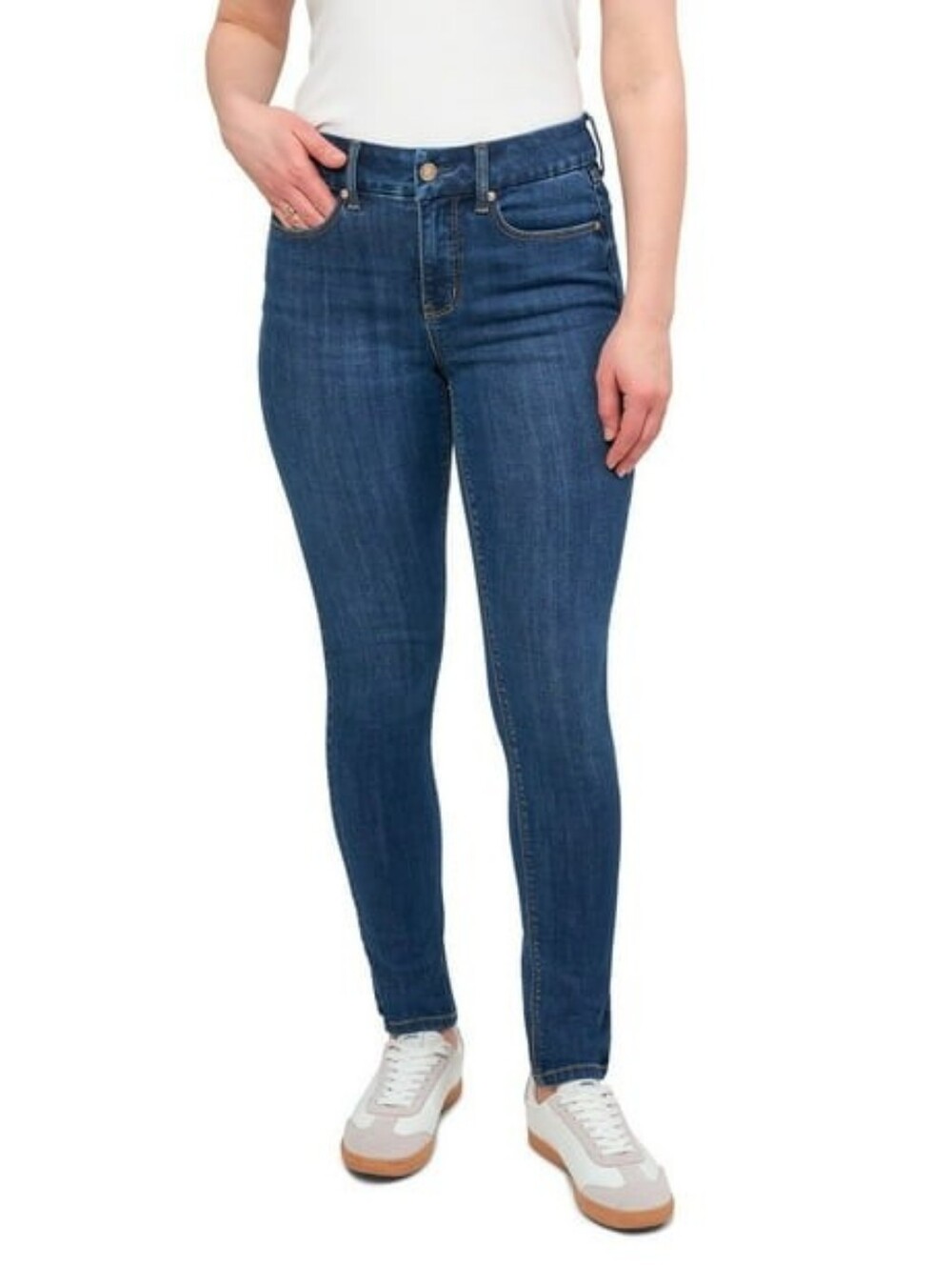 Seven7 Women's Tummy Less High-Rise Slimming Control Panel Skinny Jean Sz 8